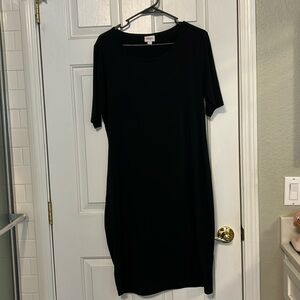 Lularoe fitted black dress, NWOT 2x